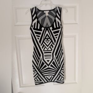Black & White Bodycon Mini Dress By Jealous Tomato